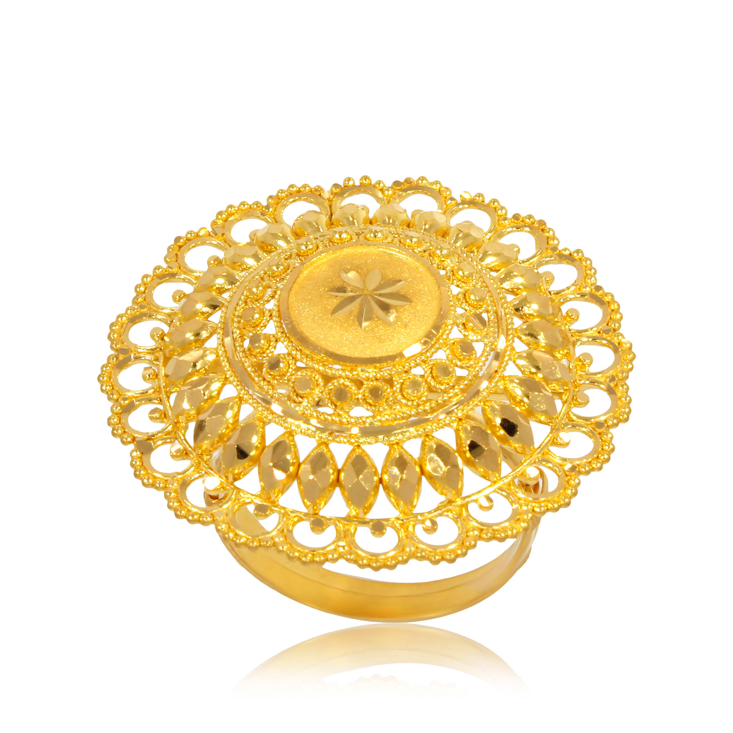 DIMMPI AABI JEWELS 22CT  BIS HALLMARK GOLD RING FOR  WOMEN