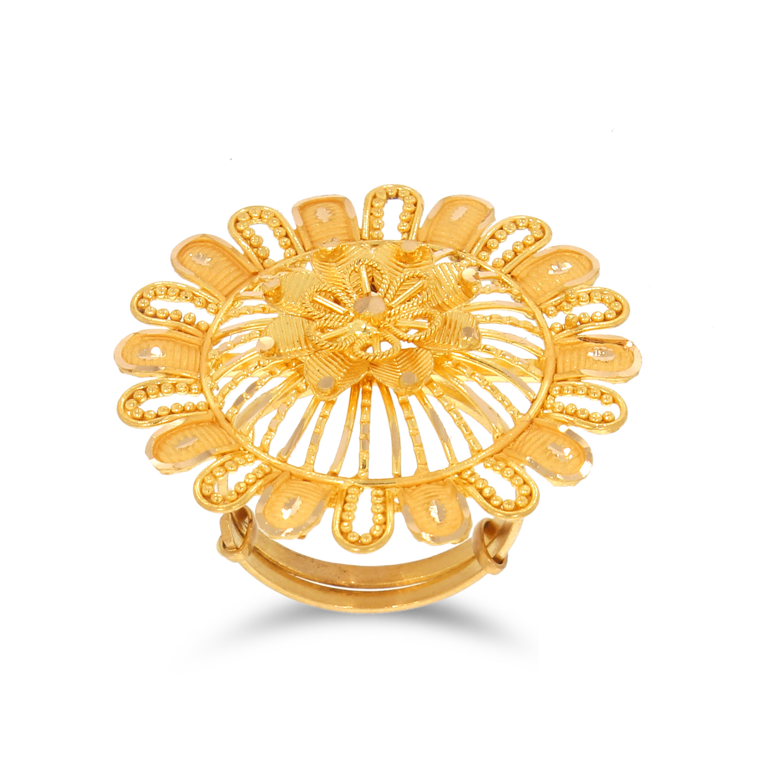 sital AABI JEWELS 22CT  BIS HALLMARK GOLD RING FOR  WOMEN