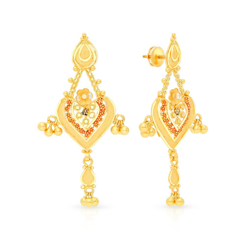 diya aabi jewels 22ct bis hallmark gold earring for woman