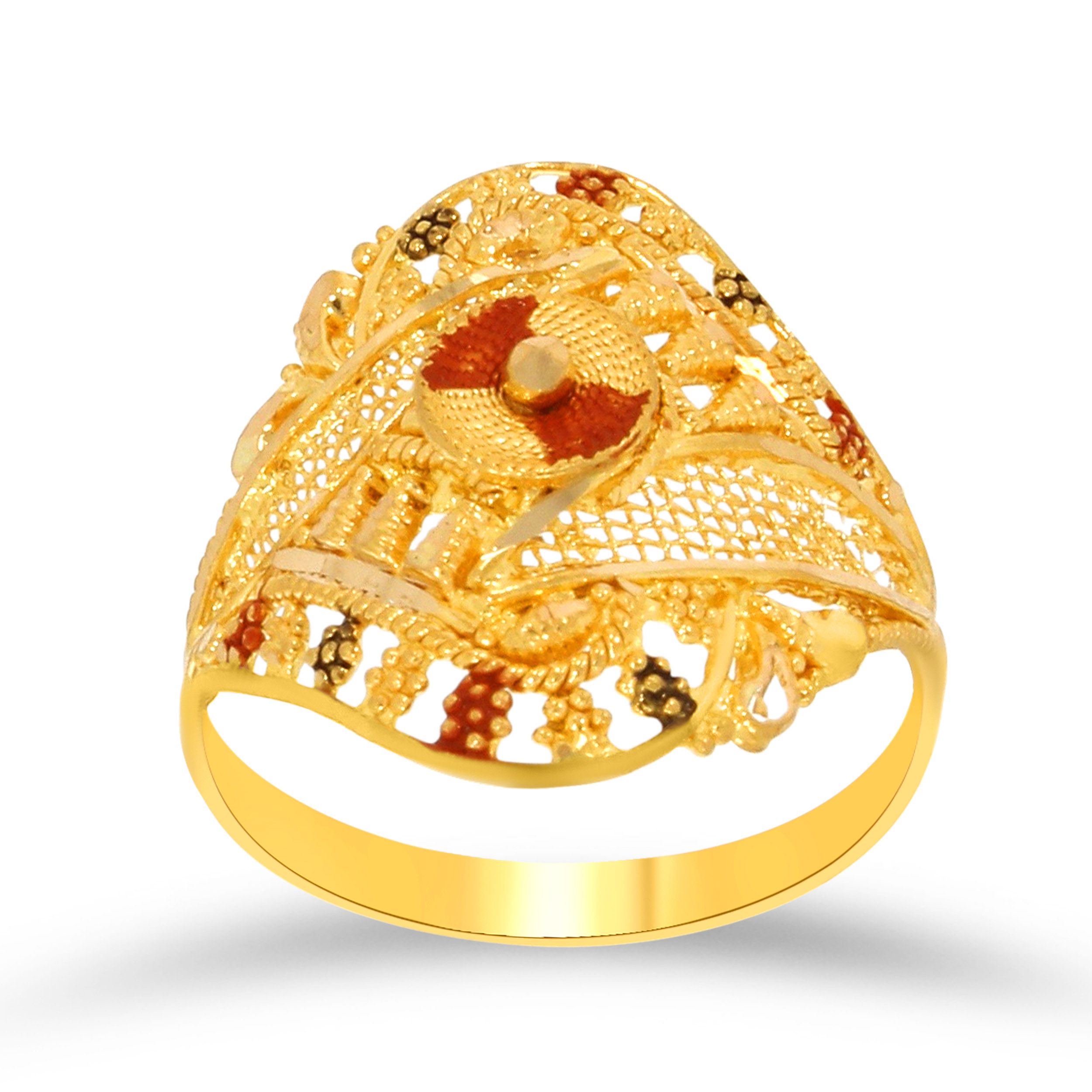 rubina aabi jewels 22ct bis hallmark gold jewelry gold ring -wom