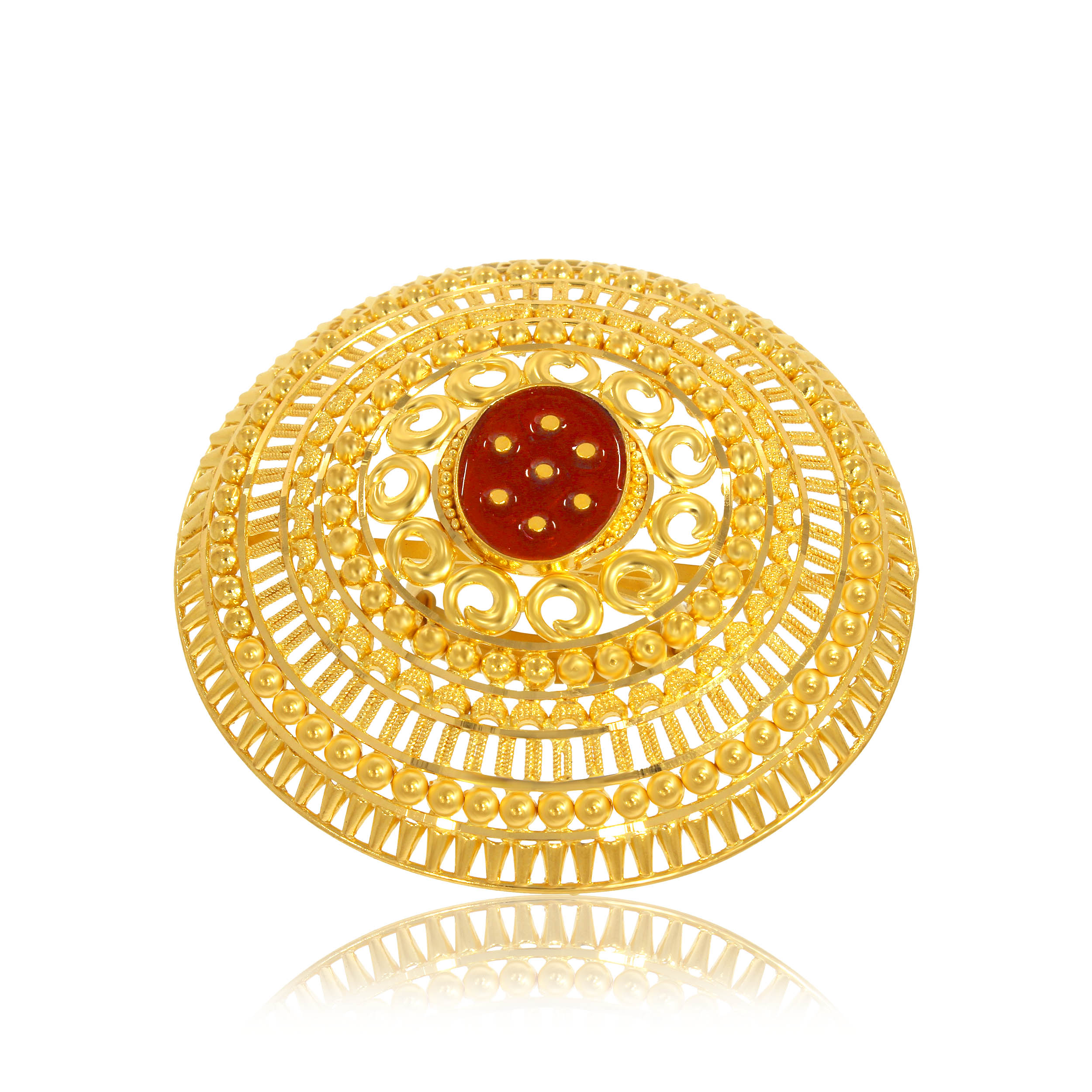 queen aabi jewels 22ct bis hallmark gold big size round ring for