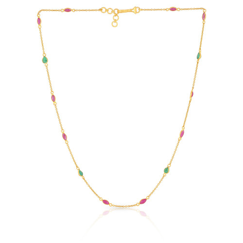 Qara aabi jewels 22ct bis hallmark Gemstone chain for woman
