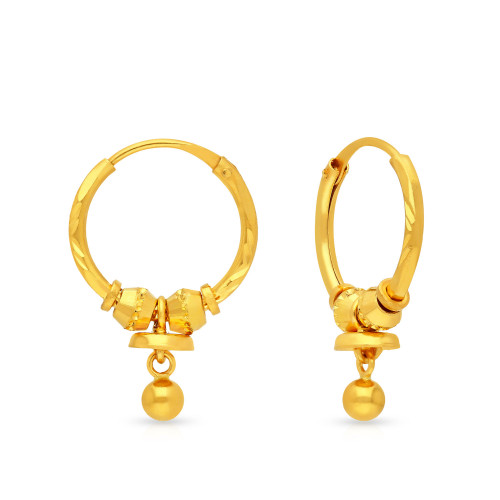 Huxi aabi jewels 22ct bis hallmark hoops for woman