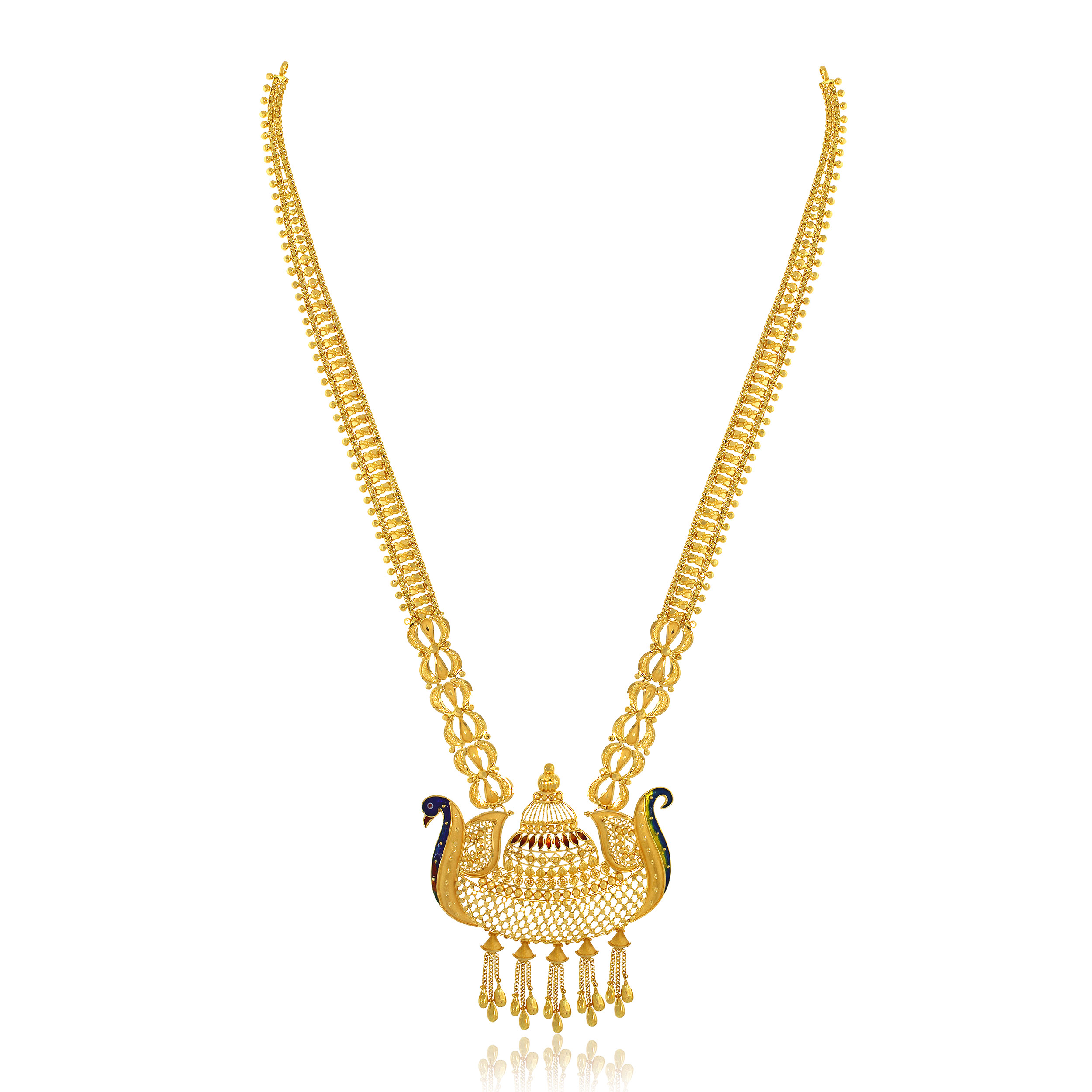 PANKH AABI JEWELS 22CT BIS HALLMARK GOLD  LONG NECKLACE FOR WOMA
