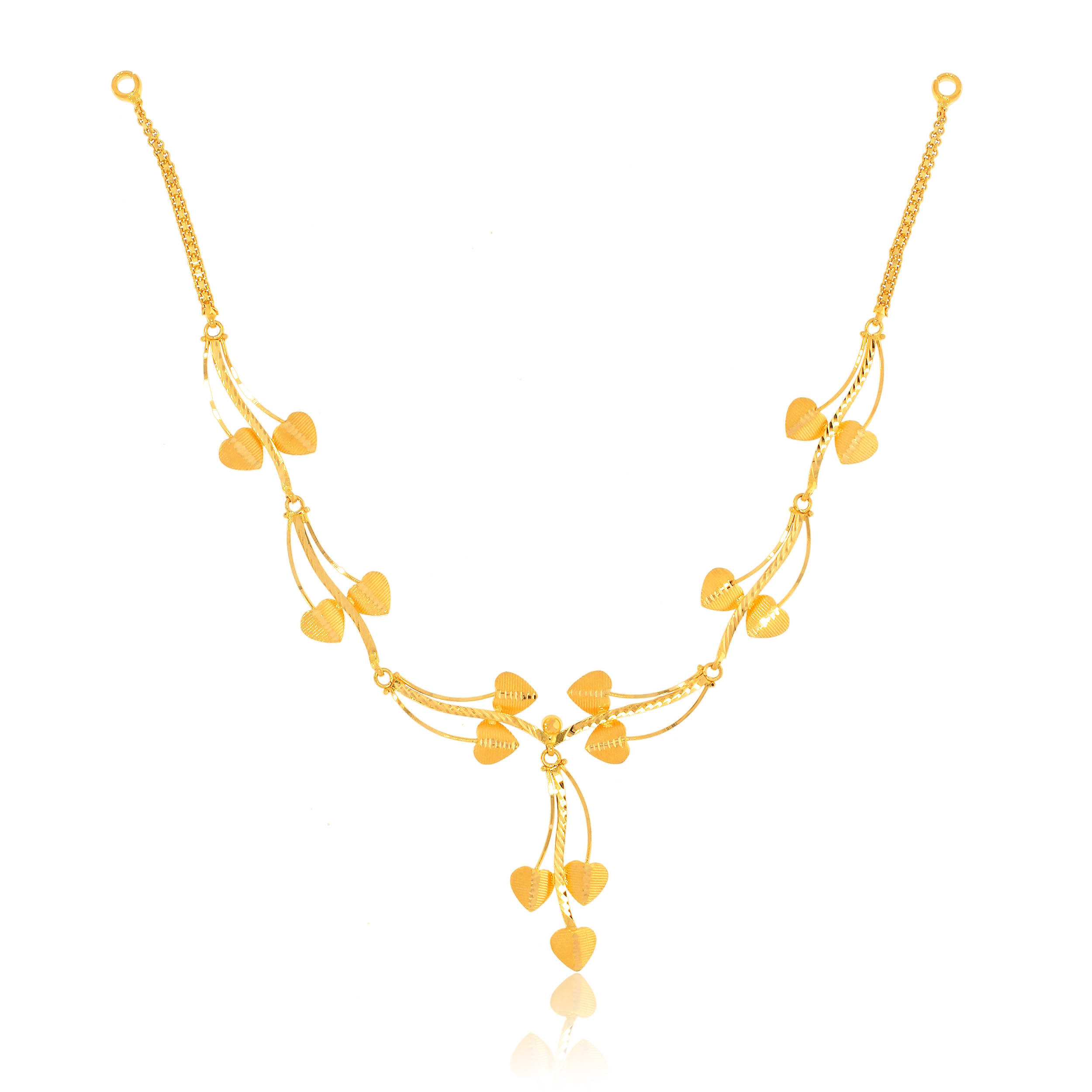 NIA  AABI JEWELS 22CT  BIS HALLMARK  GOLD NECKLACE FOR  WOMEN