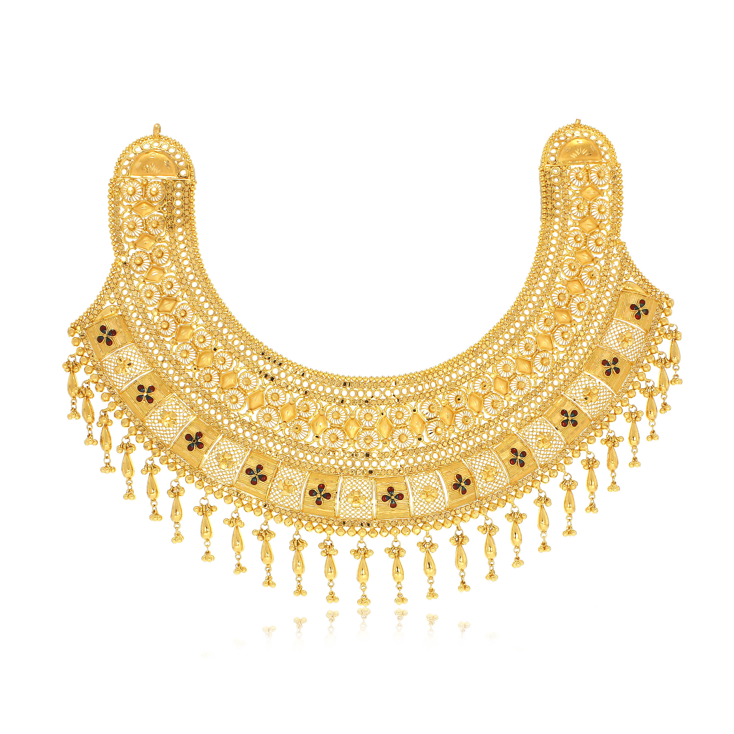 RAO  AABI JEWELS 22 CARAT BIS HALLMARK GOLD CHOKER NECKLACE FOR 