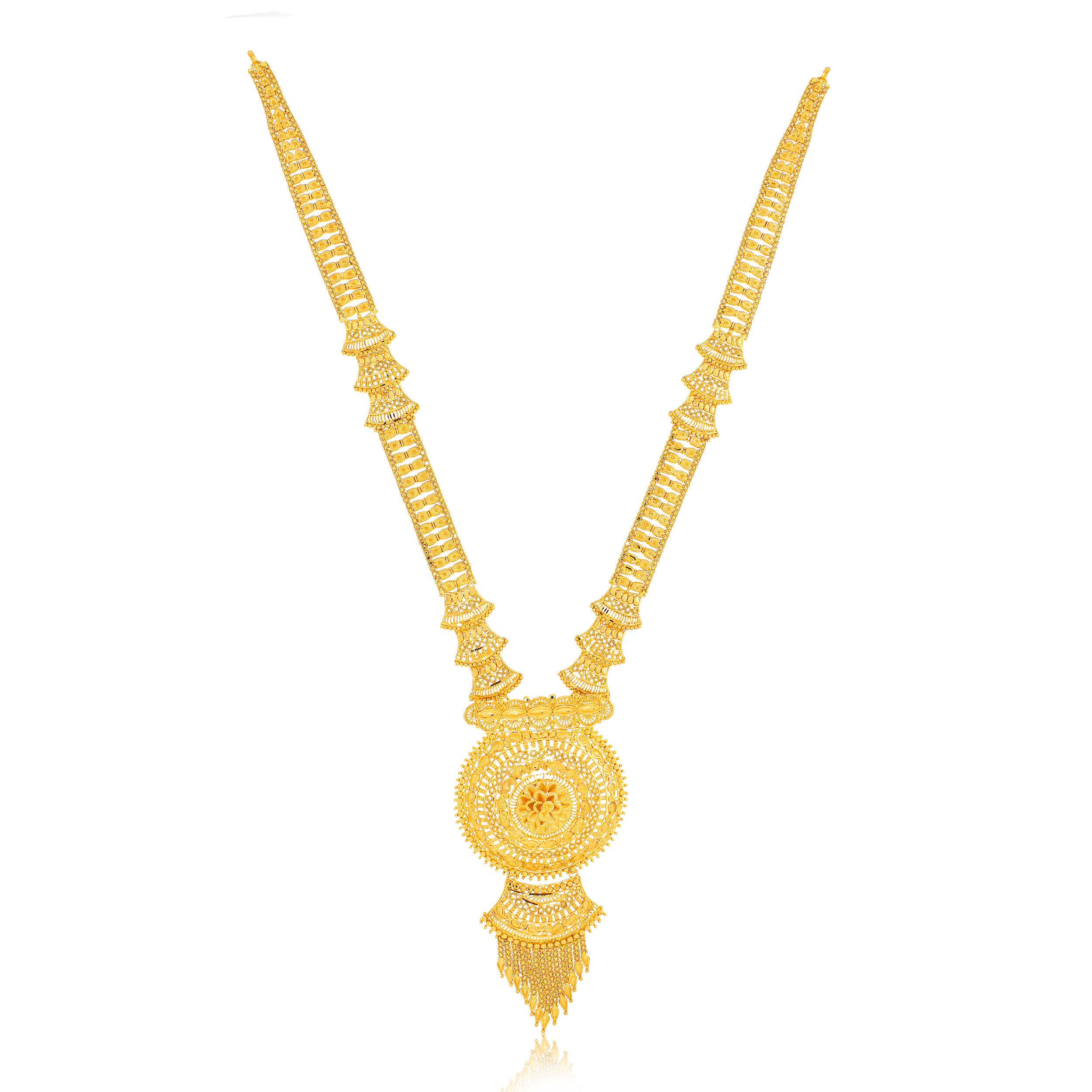 PRIYA AABI JEWELS 22CT  BIS HALLMARK GOLD LONG NECKLACE FOR  WOM