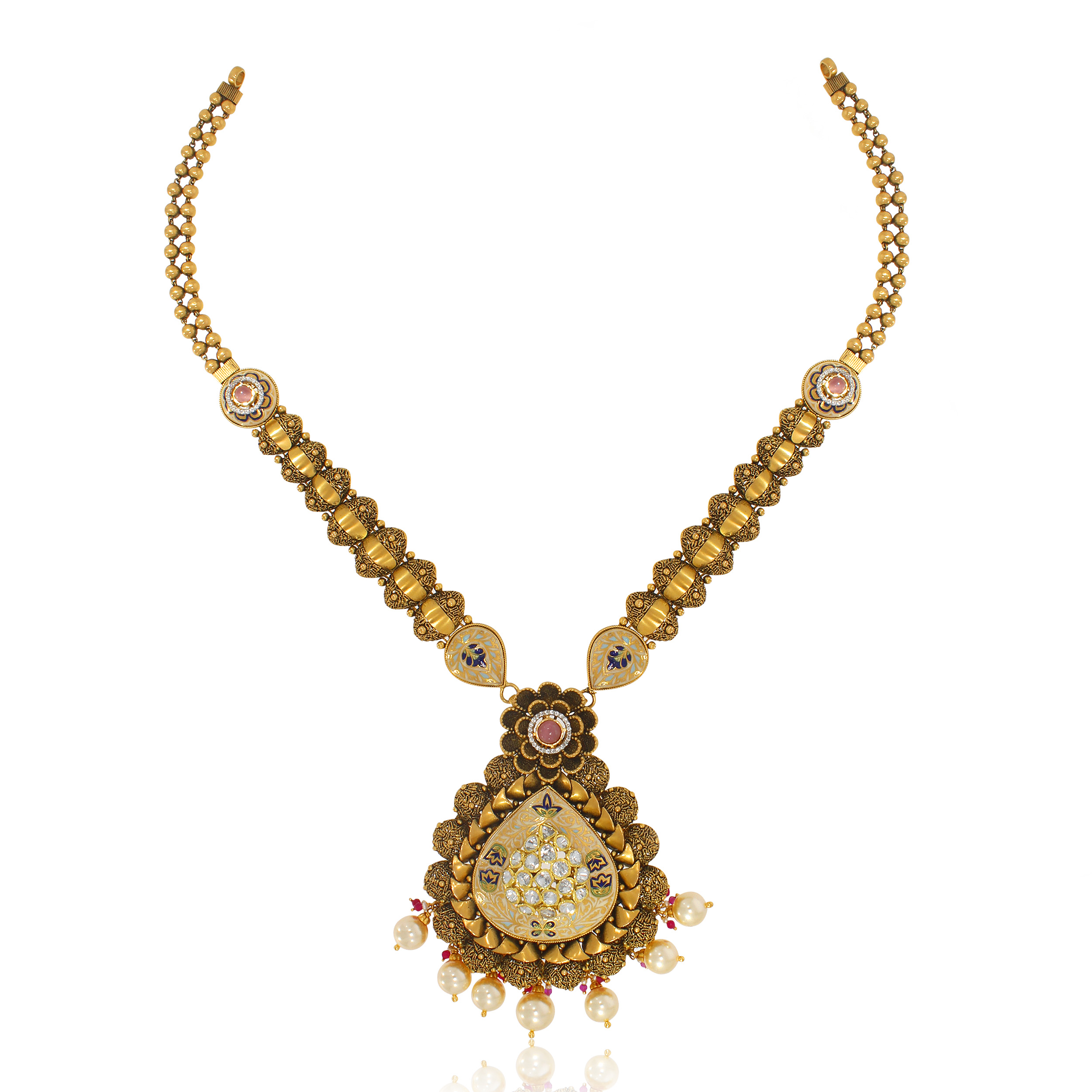 GUL AABI JEWELS 22CT BIS HALLMARK GOLD  LONG NECKLACE FOR WOMAN