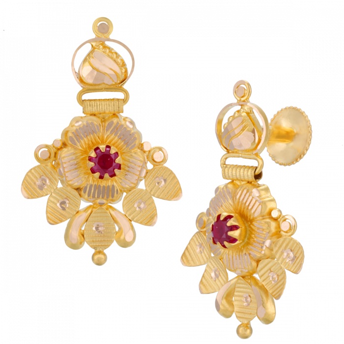BANEE  AABI JEWELS 22KT  BIS HALLMARK GOLD  EARRING FOR  WOMAN