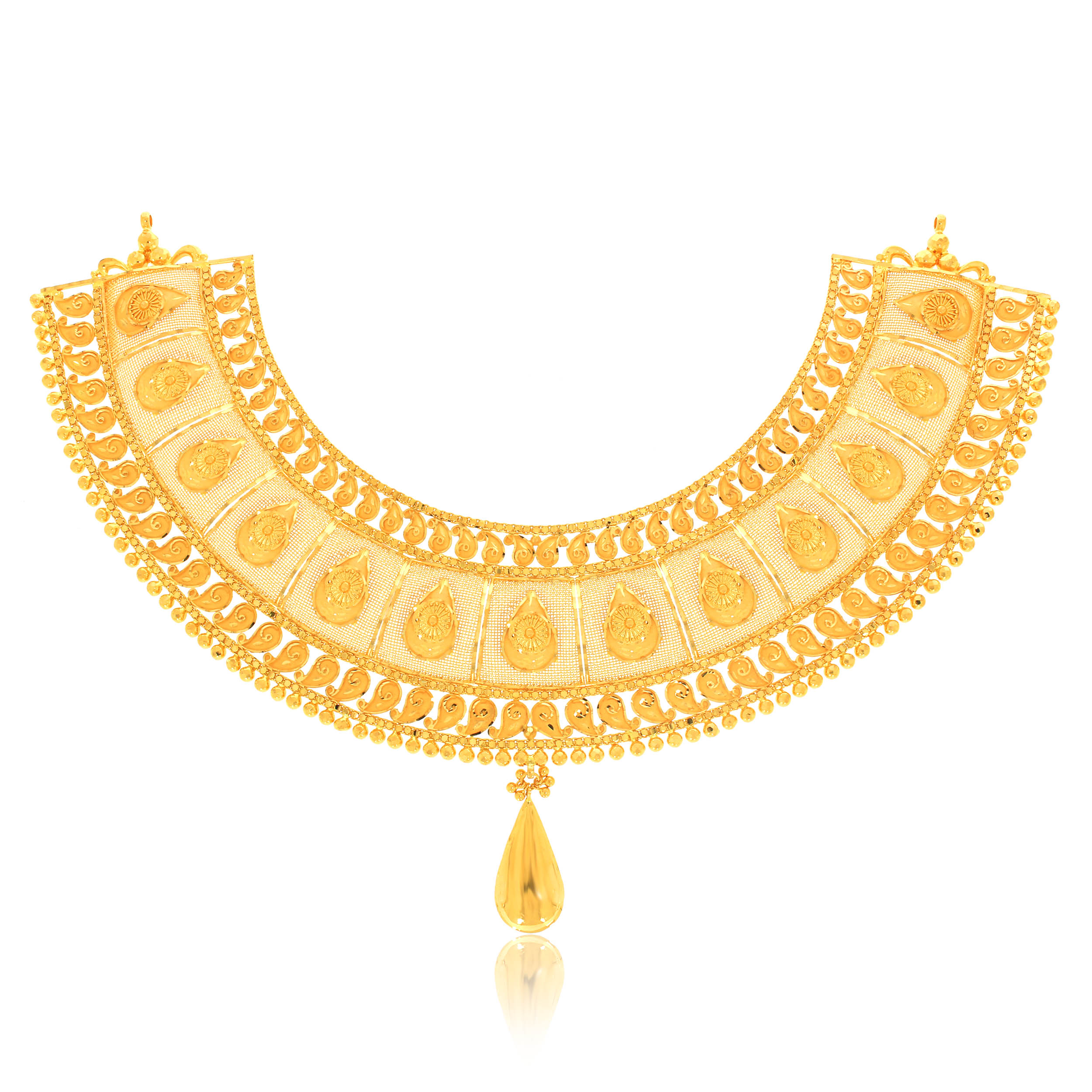 SHIHANT AABI JEWELS 22CT  BIS HALLMARK GOLD LONG NECKLACE FOR  W