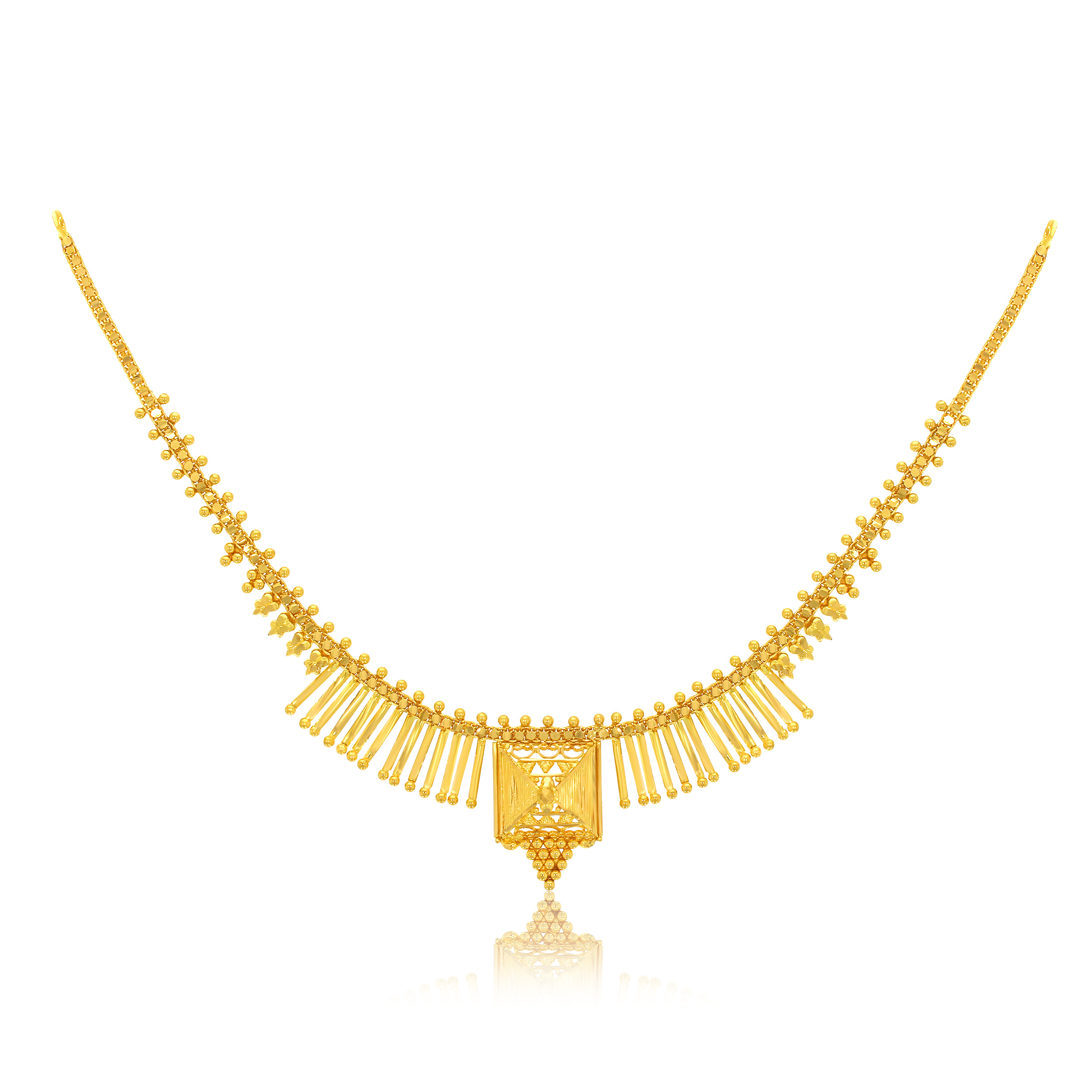 MAANG AABI JEWELS 22CT BIS HALLMARK GOLD  NECKLACE FOR WOMAN