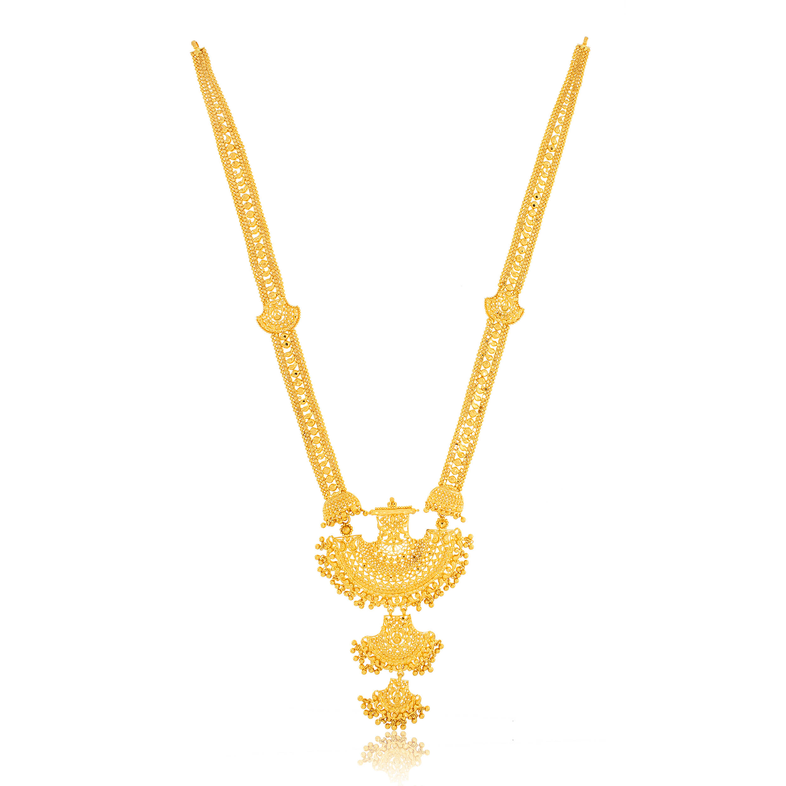 RULA AABI JEWELS 22CT BIS HALLMARK GOLD LONG  NECKLACE FOR WOMAN
