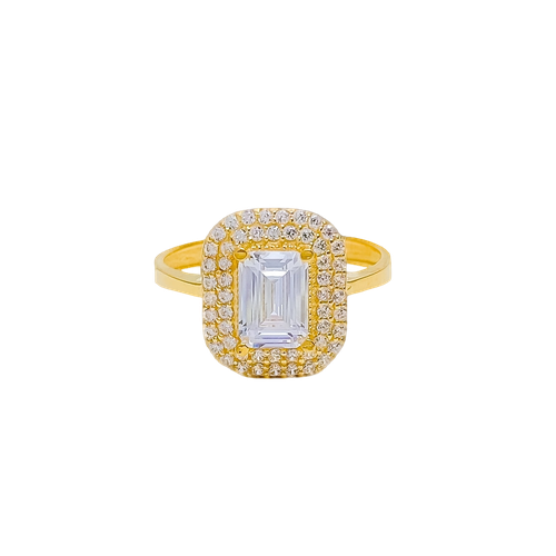ROZE  AABI JEWELS 22CT  BIS HALLMARK GOLD GEMSTONE RING FOR  WOM