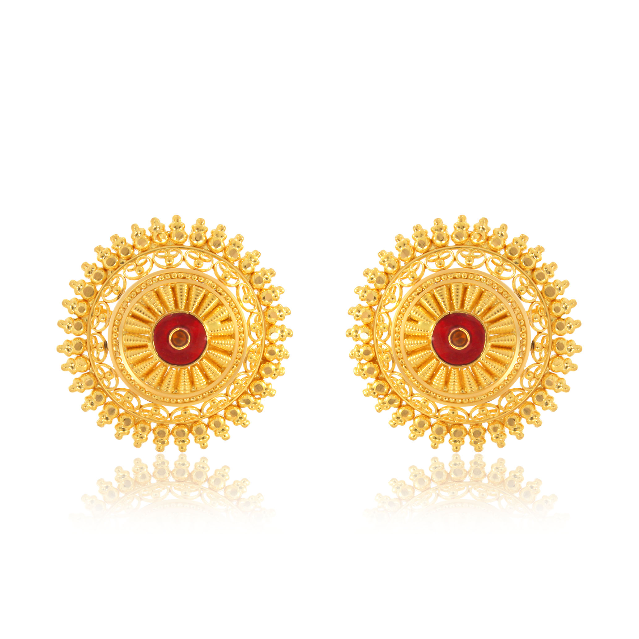 RC  AABI JEWELS 22CT  BIS HALLMARK GOLD EARRINGS FOR  WOMEN